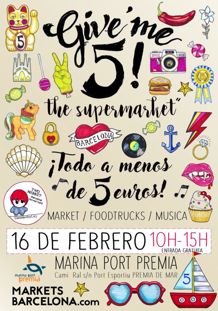 Intento Festival formación GIVE'ME 5 SUPERMARKET VUELVE EL PRÓXIMO DOMINGO 16 DE FEBRERO! – Marina  Port Premià