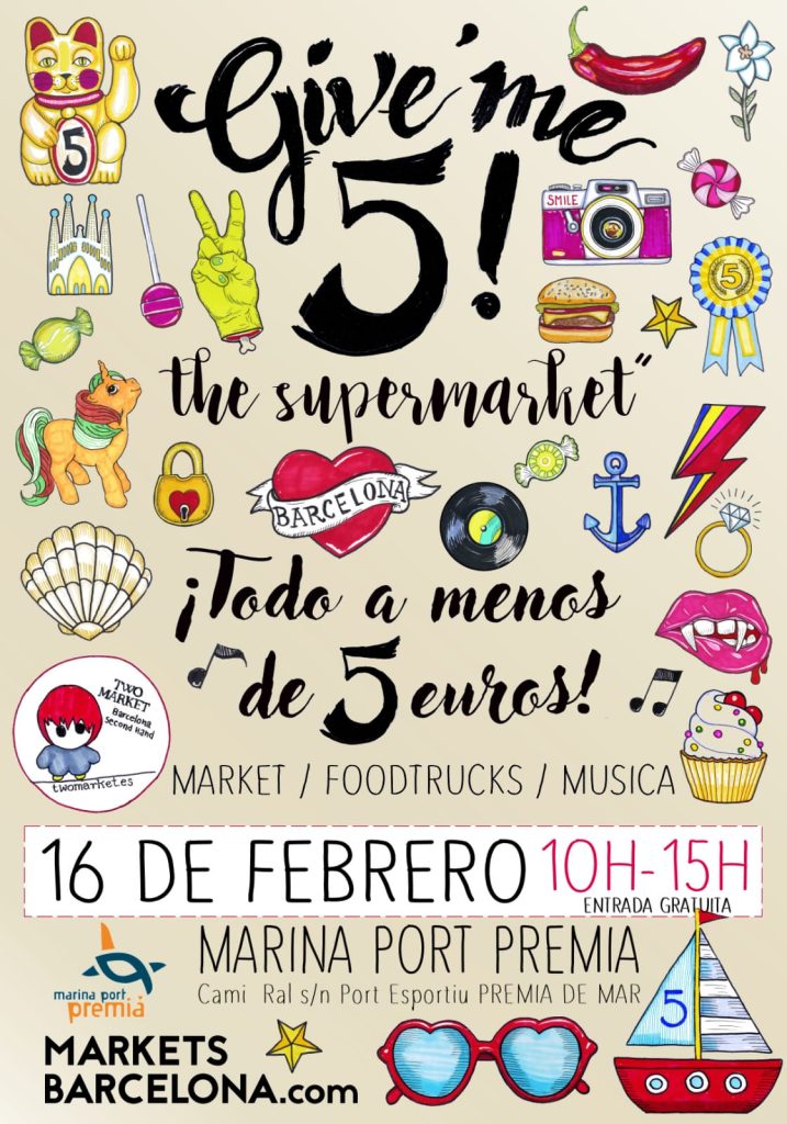 Intento Festival formación GIVE'ME 5 SUPERMARKET VUELVE EL PRÓXIMO DOMINGO 16 DE FEBRERO! – Marina Port Premià Intento Festival formación GIVE'ME 5 SUPERMARKET VUELVE EL PRÓXIMO DOMINGO 16 DE FEBRERO! – Marina Port Premià